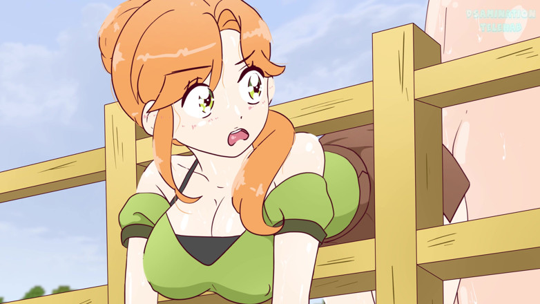 DsAnimation: Alex sengaja terperangkap di pagar dan Steve menidurinya! Hentai (Seks Anime)...