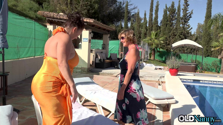 Old Nanny: Foursome Pool Party of Only Mature and Really Horny Ladies