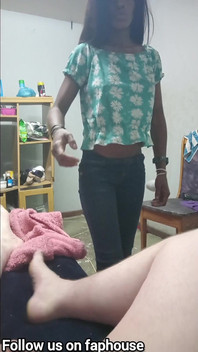 Domestic Worker Likes to Give Boss Handjobs