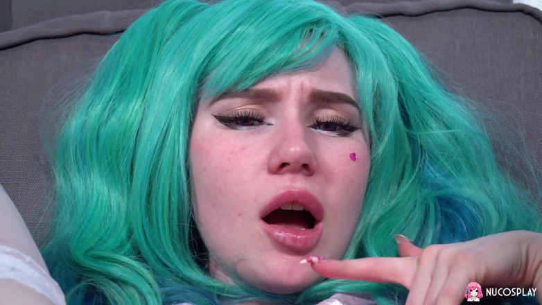 Nu Cosplay: Leyla lure si cewek nakal rambut biru yang lagi sange...