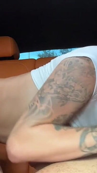 Horny Tattooed Barista Eats Teddy Tarantino's Cock in the Car on Her Break