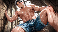 Erotic Man: Ai 无衬衫的屁股与凸起