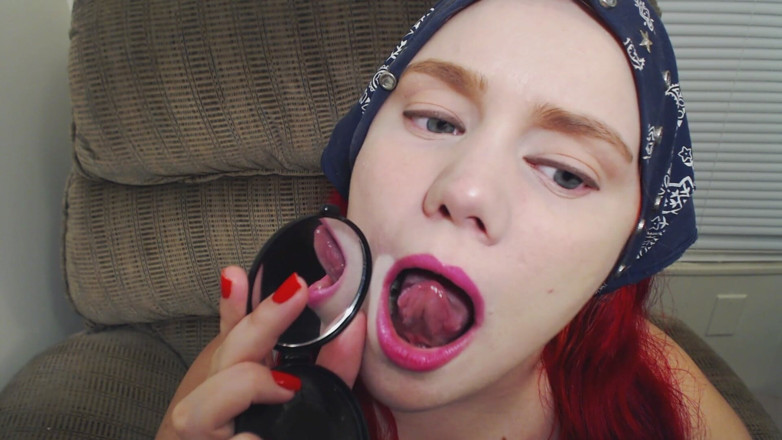Scarlet Vixen: 거울로 혀 입 이빨 페티쉬