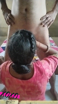 Indian Teen Blowjob and Fucked Doggy Style, Cum on Her Big Ass