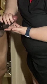 Handy GILF Seducing Black Cock for Cum Load All Over Her Dripping Making a Mess