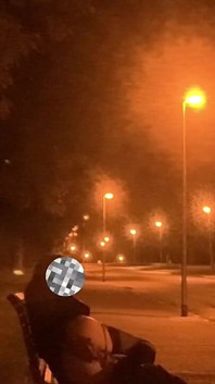 Mă fut într-un parc cu un vibrator alb