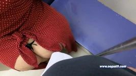 My Wife Handjob a Stranger Man in Train