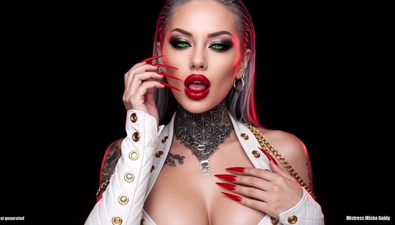 Goddess Misha Goldy: Ordeño de brujas. Crees que mis ojos son mágicos? Pruébalo...