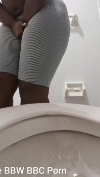 Desperate for a Pee Holding as Long as I Can Pissing in the Toilet