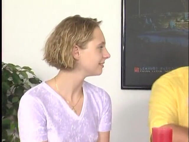 Slutty Teenies: Two lovely teens are pleasuring guy's rod at the casting