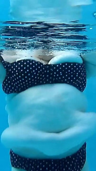 Watch BBW Nurse Vicki Exercise in Pool with Underwater Camera See My