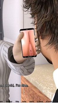Laura Lustful Secret - Hra - Roleplay - Manželka škádlí manžela kamaráda na telefonu videohovorem