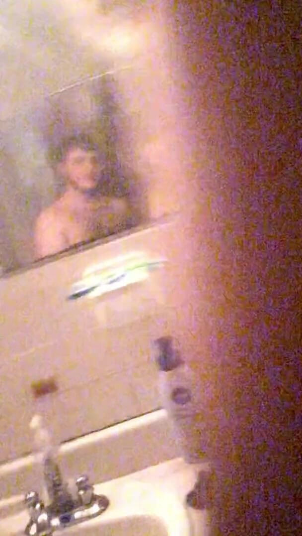 TeacHerYoung: Pregnant big titty teen in bathroom (no audio)