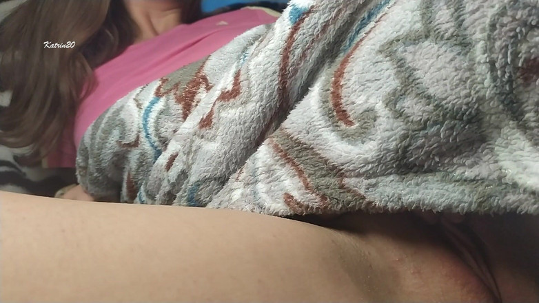 Katrin20: Step Sister Masturbates Under the Blanket While Her StepBrother Watches...