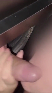 Giving Blowjob to Stranger at Gloryhole Today in Front of the Tame Cuckold