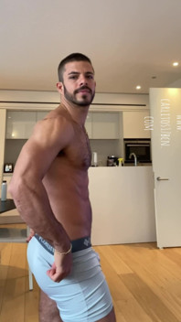 Showing My Big Cock in White Shorts.