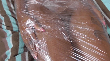 Maledom Austria: Ebony Girl Tape Bondage and Gagging