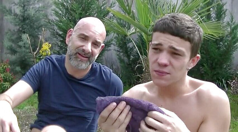 Gaybareback: Twink fucked bareback by vicious Stepdaddy