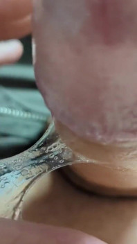 Playing with Lots of Precum Dripping Out of My Horny Dick with Moans and Cumshot