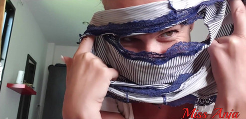 MissAnja_FH: Schmutziger blauer brief füllung / intensives sperma