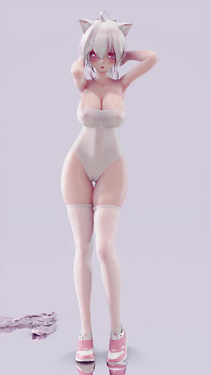 MikuMotion: Sistar - Skaka vita strumpor; Badkläder; Striptease; Storbystad; Långa ben