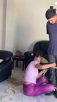 Turning the New Collegeboy Into Her Helpless Bondage Toy!