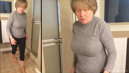 MarieRocks: 60+ GILF has a clean shower and a clean pussy,...