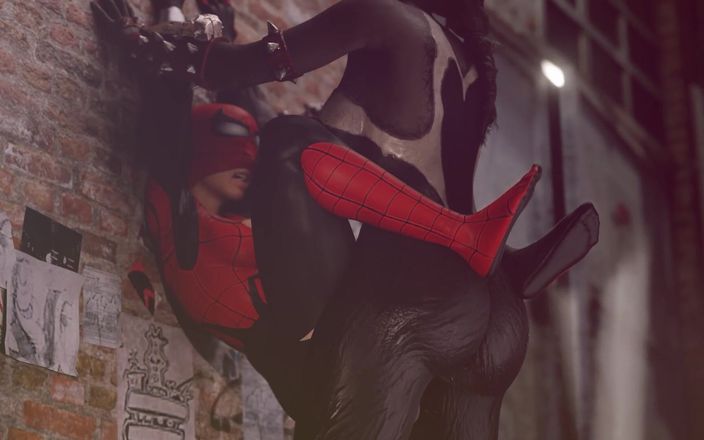 Jackhallowee production: Hottie Venom with a Big Dick Fucks Spider-woman