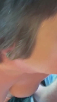 Amateur MILF Step-mom POV Oily Tit Blowjob