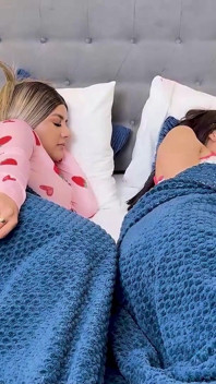 My Friend Gets Turned on in My Bed and We End up Having Lesbian Sex - Naty Delgado & Alicia Trece
