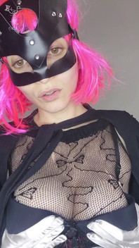 Uncover My Pleasure with My Kitty Mask and Natural Tits