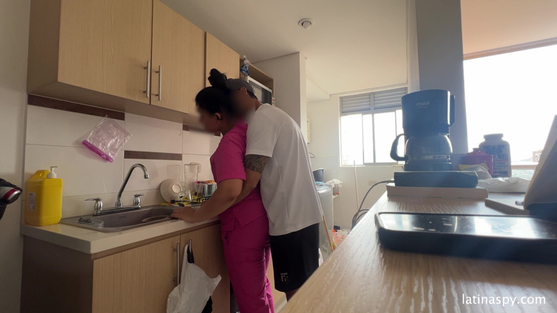 Latinaspy: Maid with Huge Ass Cleans Apt Then Jerks Her Boss...
