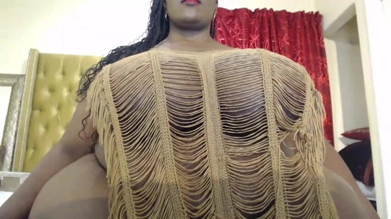 Black SSBBW Teasing in a Sexy Lingerie