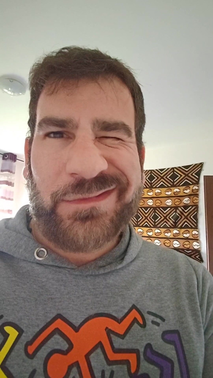 Lupo nero XL: Stepdaddy's Huge Cock Masturbate at Mirror