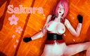 Waifu club 3D: Sakura Cowgirl și spermă pentru clitorisul ei