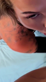 Tatted Blonde Brit Ali Roses Rides Teddy Tarantinos Big Dick