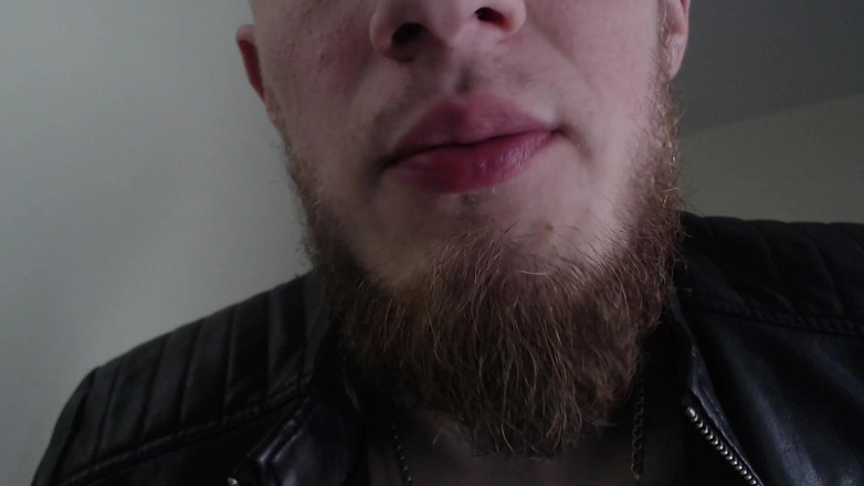 Hunky time: Master in the Leather Jacket Is Drooling