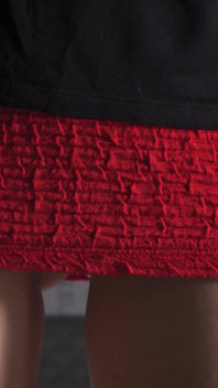 Under skirt white panties flashing from the front