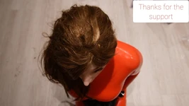 Huấn luyện thổi kèn latexdoll màu đỏ