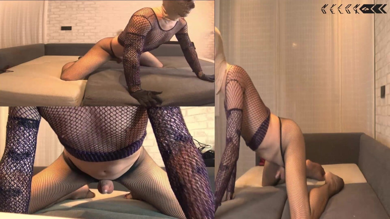 Nylondelux: Cdr 망사 팬티 스타킹 정액