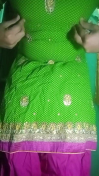 Indian Gay Crossdresser Bottom Gaurisissy Real XXX Homemade Sex in Green Salwar Kurta Just Like a Housewife