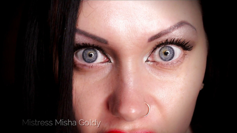 Goddess Misha Goldy: Близький зоровий контакт, інструкція з дрочки та гра контролю оргазму