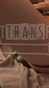 S1uttranspup Shows off Her Feet While Playing with Her Ass
