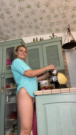 My Wife Luna: As soon as she wakes up and immediately in video...