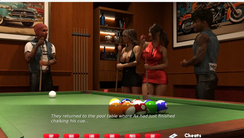 XXX Games Bunk: Naughty Neighbor - Gameplay - Roleplay - Two MILFs Teases Men in Snooker...