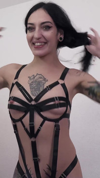 German Scout - Crazy Skinny Goth Girl Brisen Love Rough Fuck at Porn Casting
