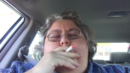 BBW nurse Vicki adventures with friends: Nurse Vicki SSBBW Smoking in the Car