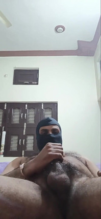 Solo Man Masturbating Using Big Balloon and Cumming on Stomach Before Going to Bed...