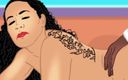 Back Alley Toonz: 흑인 대물 자지 만화 패러디에 따먹히는 문신 버블 엉덩이 라틴계 여자