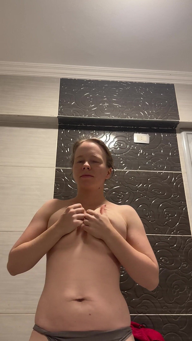 Hot Striptease in the Bathroom